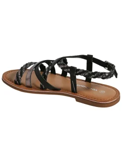 Leren sandalen zwart