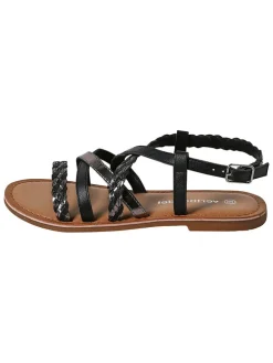 Leren sandalen zwart