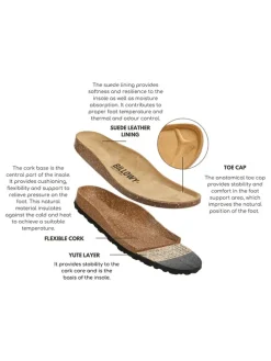 Leren slippers bruin