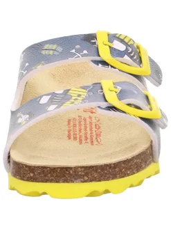 Leren slippers donkerblauw