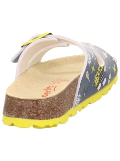 Leren slippers donkerblauw