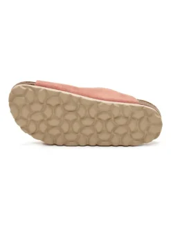 Leren slippers lichtroze