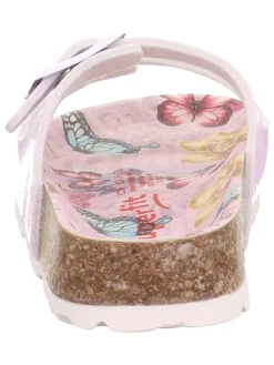 Leren slippers lichtroze