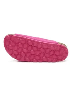 Leren slippers roze
