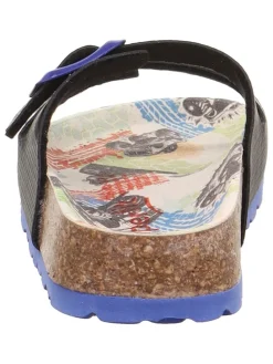 Leren slippers zwart