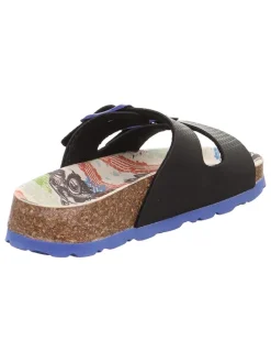 Leren slippers zwart