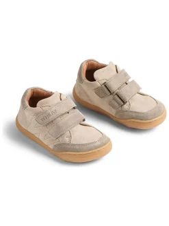Leren sneakers "Barres" beige