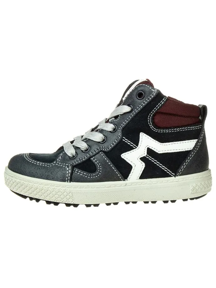 Leren sneakers donkerblauw