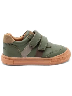 Leren sneakers kaki