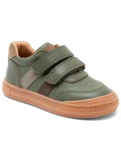 Leren sneakers kaki