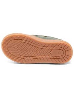 Leren sneakers kaki