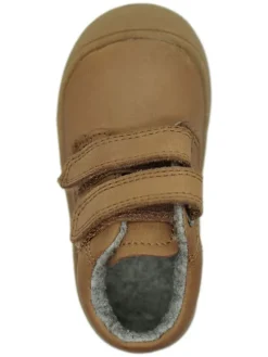 Leren sneakers lichtbruin