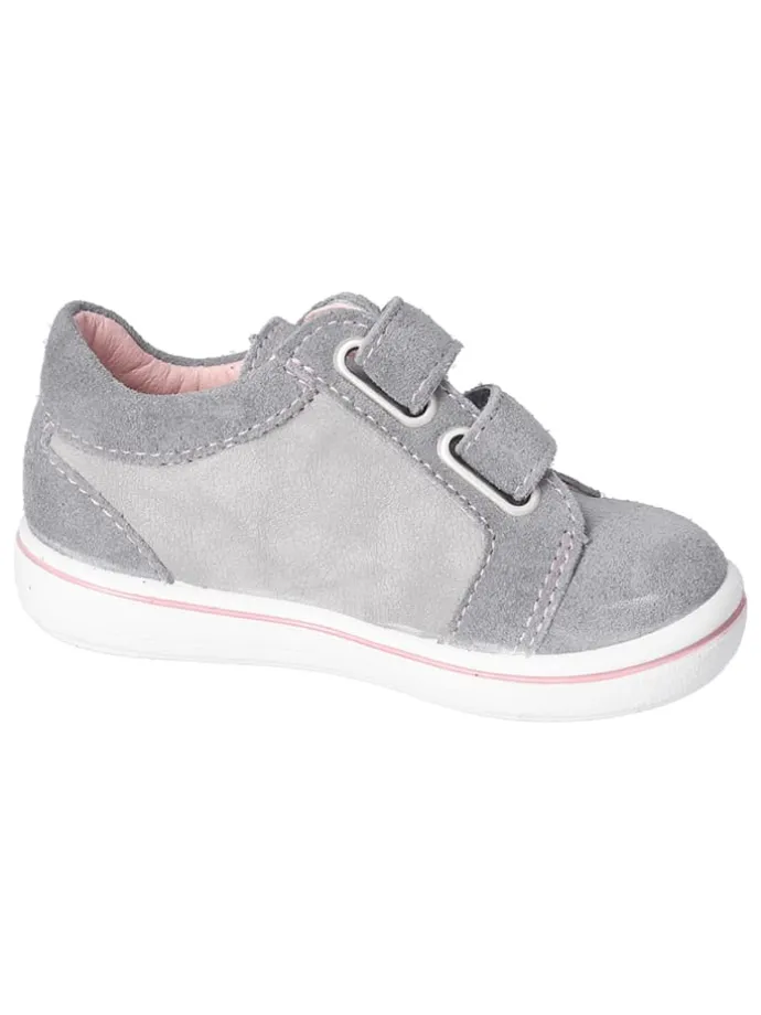 Leren sneakers "Niddi" lichtgrijs