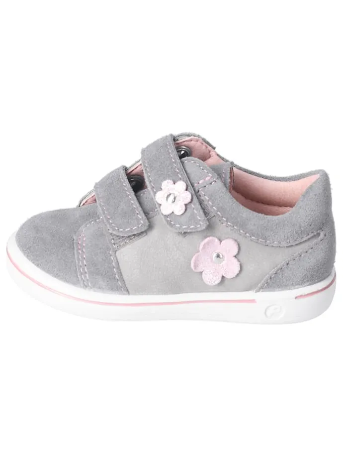 Leren sneakers "Niddi" lichtgrijs