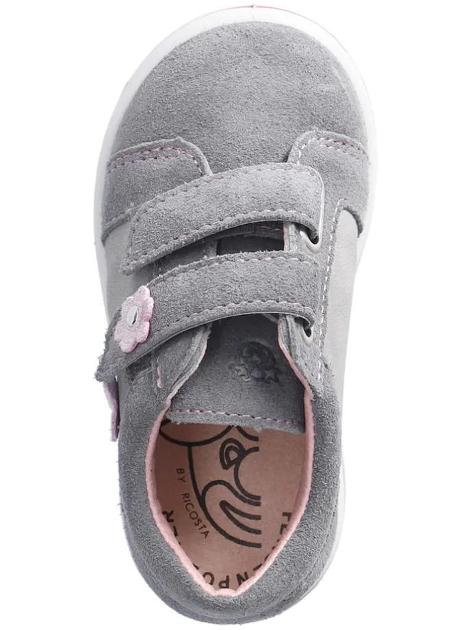 Leren sneakers "Niddi" lichtgrijs
