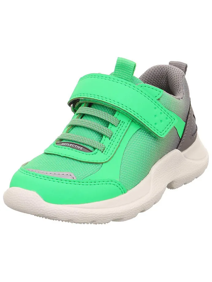 Leren sneakers "Rush" groen/grijs