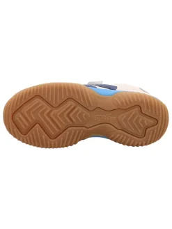 Leren sneakers "Storm" crème/lichtblauw