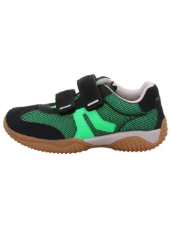 Leren sneakers "Storm" zwart/groen