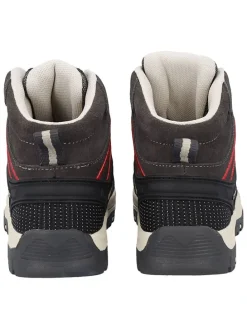 Leren trekkingschoenen "Rigel Mid" antraciet/rood