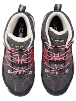 Leren trekkingschoenen "Rigel Mid" antraciet/rood