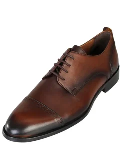 Leren veterschoenen bruin