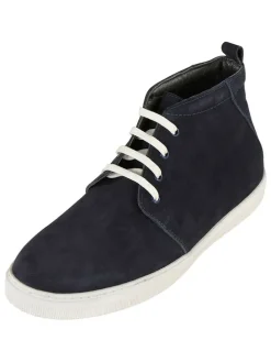 Leren veterschoenen donkerblauw
