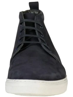 Leren veterschoenen donkerblauw