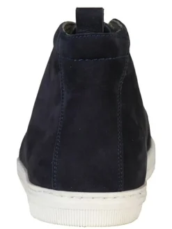 Leren veterschoenen donkerblauw