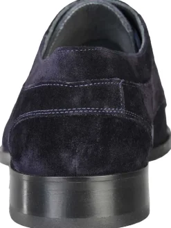 Leren veterschoenen donkerblauw