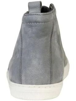 Leren veterschoenen grijs