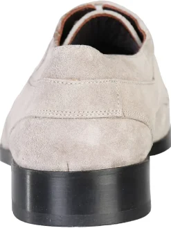 Leren veterschoenen grijs