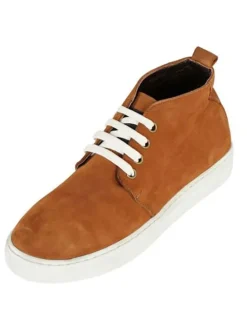 Leren veterschoenen lichtbruin
