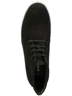 Leren veterschoenen zwart