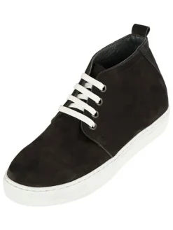 Leren veterschoenen zwart