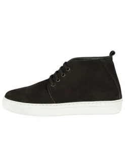 Leren veterschoenen zwart
