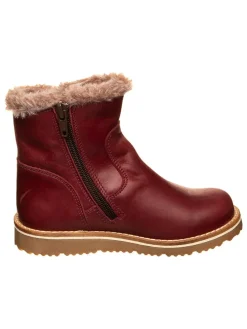 Leren winterboots bordeaux