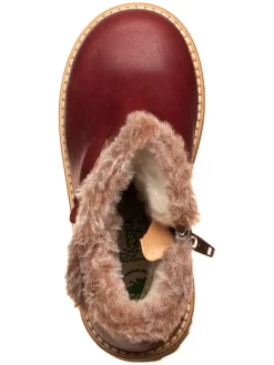 Leren winterboots bordeaux