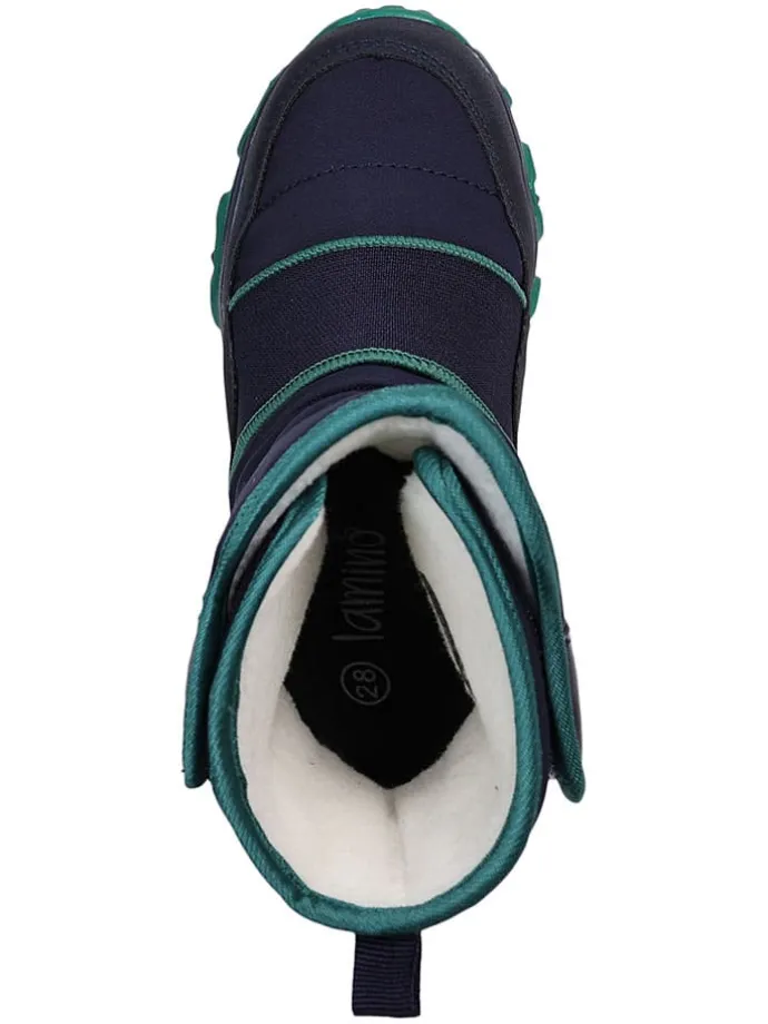 Leren winterboots donkerblauw