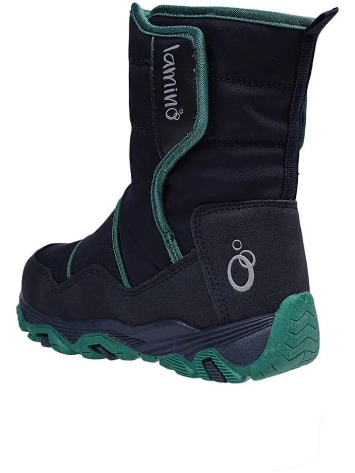 Leren winterboots donkerblauw