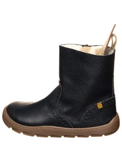 Leren winterboots donkerblauw