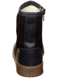 Leren winterboots donkerblauw