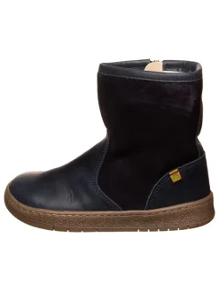 Leren winterboots donkerblauw
