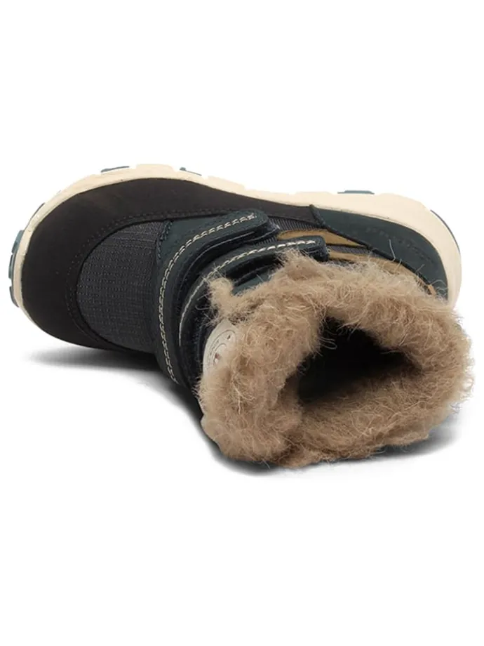 Leren winterboots donkerblauw