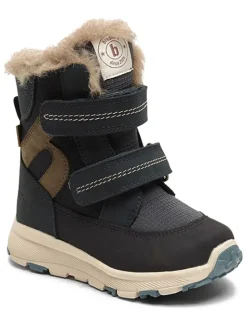 Leren winterboots donkerblauw