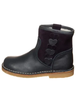 Leren winterboots donkerblauw