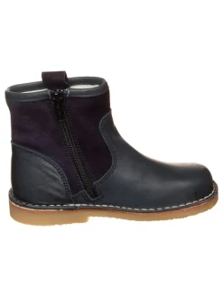 Leren winterboots donkerblauw