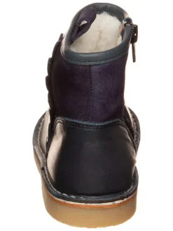 Leren winterboots donkerblauw
