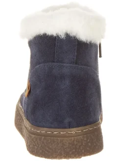 Leren winterboots donkerblauw