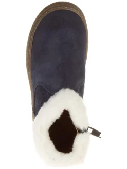 Leren winterboots donkerblauw