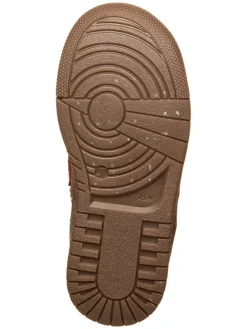 Leren winterboots donkerrood